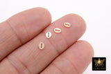 14 K Gold Filled Necklace Ends, 4 Pc 14 20 Quality Oval Tags #2273, Stamped 4 mm Finishing Tags
