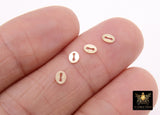 14 K Gold Filled Necklace Ends, 4 Pc 14 20 Quality Oval Tags # 2273, Stamped 4 mm Finishing Tags