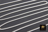 925 Sterling Silver Curb Chain, 2.7 mm 14 K Gold Filled Dainty Curb Chain CH# 831, Unfinished Cable Jewelry Chain