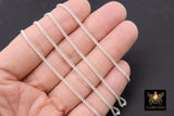 925 Sterling Silver Curb Chain, 2.7 mm 14 K Gold Filled  Dainty Curb Chain CH# 831, Unfinished Cable Jewelry Chain