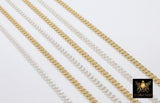 925 Sterling Silver Curb Chain, 3.1 mm 14 20 Dainty Curb Chain CH# 832, 14 K Gold Filled Unfinished Cable CH# 733