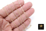 14 K Gold Fill Paper Clip Chain, 4.5 mm 925 Sterling Silver Unfinished CH# 752, 2.3 mm Flat Chain