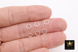 925 Sterling Silver Twist Jump Rings, Open Snap Close Sparkle Rings # 812, 5.0 mm 6.0 mm