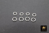 925 Sterling Silver Twist Jump Rings, Open Snap Close Sparkle Rings #812, 5.0 mm 6.0 mm