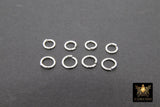 925 Sterling Silver Twist Jump Rings, Open Snap Close Sparkle Rings # 812, 5.0 mm 6.0 mm
