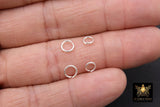 925 Sterling Silver Twist Jump Rings, Open Snap Close Sparkle Rings # 812, 5.0 mm 6.0 mm