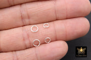 925 Sterling Silver Twist Jump Rings, Open Snap Close Sparkle Rings # 812, 5.0 mm 6.0 mm