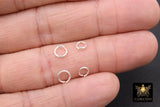 925 Sterling Silver Twist Jump Rings, Open Snap Close Sparkle Rings # 812, 5.0 mm 6.0 mm