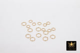 14 K Gold Filled Jump Rings, 3.0 4.0 or 5.0 mm Open Snap Close Rings, 22 Gauge Rings