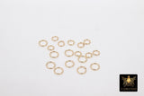 14 K Gold Filled Jump Rings, 3.0 4.0 or 5.0 mm Open Snap Close Rings, 22 Gauge Rings