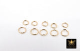 14 K Gold Filled Jump Rings, 3.0 4.0 or 5.0 mm Open Snap Close Rings, 22 Gauge Rings