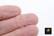 14 K Gold Filled Jump Rings, 4.0 or 5.0 mm Open Snap Close Rings #2810, 22 Gauge Open Rings