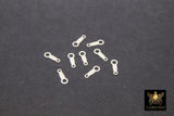 925 Sterling Silver Clasp Ends, 8 mm Quality Tags # 2129, 925 Stamped Jewelry Chain Tag Ends