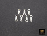925 Sterling Silver Clasp Ends, 8 mm Quality Tags #2129, 925 Stamped Jewelry Chain Tag Ends