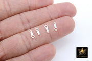 925 Sterling Silver Clasp Ends, 8 mm Quality Tags # 2129, 925 Stamped Jewelry Chain Tag Ends