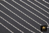 925 Sterling Silver Figaro Chains, 14 K Gold Filled 1.5 mm Unfinished 1/1 Figaro CH# 847, By The Foot