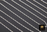 925 Sterling Silver Figaro Chains, 14 K Gold Filled 1.5 mm Unfinished 1/1 Figaro CH# 847, By The Foot