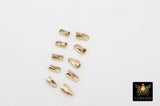 14 K Gold Filled End Caps, Gold Chain Stamped End Caps #2244, 1.5 or 2.0 mm ID Hole