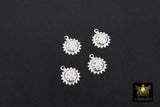 925 Sterling Silver Sun Charm, 14 K Gold Filled Sunshine Happy Face # 2264, Mini Charms Jewelry