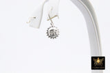 925 Sterling Silver Sun Charm, 14 K Gold Filled Sunshine Happy Face # 2264, Mini Charms Jewelry