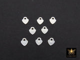14 K Gold Filled Heart Charms, 4 Pc 925 Sterling Silver Quality Tags # 832, Stamped 4 mm Jewelry Findings # 2266