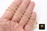 14 K Gold Filled Figaro Chains, 6.2 mm 14 20 Unfinished Paperclip By The Foot CH# 745, Long and Short Rolo Link Chains
