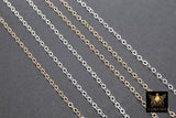 14 K Gold Filled Hammered Cable Chains, 2.4 x 1.9 mm 925 Sterling Sliver CH #838, Dainty Chain