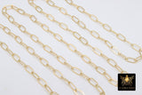 14 K Gold Filled Paperclip Chain, 8.5 mm Rectangle Drawn Chains #756, Unfinished USA 14 20 Gold