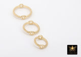 Gold Insert Ring Spacer Beads, 20 pcs Saturn Jump Ring For Beads, Circular Encasing Caps 6