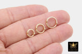 Gold Insert Ring Spacer Beads, 20 pcs Saturn Jump Ring For Beads, Circular Encasing Caps 6