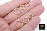 Gold Insert Ring Spacer Beads, 20 pcs Saturn Jump Ring For Beads, Circular Encasing Caps 6