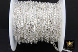 925 Sterling Silver Figaro Chains, 8.6 x 3.5 mm Large Diamond Cut Chain CH# 846, By Foot
