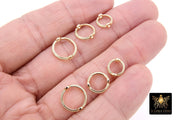 Gold Insert Ring Spacer Beads, 20 pcs Saturn Jump Ring For Beads, Circular Encasing Caps 6