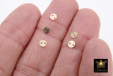 14 K Gold Filled 4 mm Round Disc Connectors, 10 Pc Tiny Flat Gold Blanks # 2245, Minimalist 14 20 Jewelry