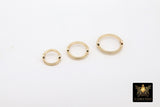 Gold Insert Ring Spacer Beads, 20 pcs Saturn Jump Ring For Beads, Circular Encasing Caps 6