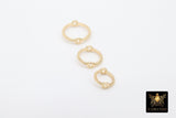 Gold Insert Ring Spacer Beads, 20 pcs Saturn Jump Ring For Beads, Circular Encasing Caps 6