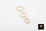 Gold Insert Ring Spacer Beads, 20 pcs Saturn Jump Ring For Beads, Circular Encasing Caps 6