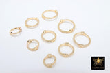 Gold Insert Ring Spacer Beads, 20 pcs Saturn Jump Ring For Beads, Circular Encasing Caps 6