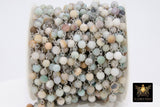 Matte Amazonite  Chain, 6 mm Silver Wire Wrapped CH #537, Frosted Beaded Chain - 1 foot