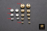 925 Sterling Silver Beads, Smooth Seamless Silver Round Beads # 769, High Quality 2