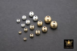 925 Sterling Silver Beads, Smooth Seamless Silver Round Beads #769, High Quality 3