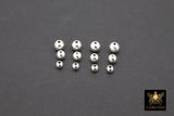 925 Sterling Silver Beads, Smooth Seamless Silver Round Beads #769, High Quality 3