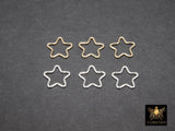 14 K Gold Filled Star Charms, 10 mm 925 Sterling Silver Soldered Links #826/#2238, Starburst Soldered Jewelry Jump Rings