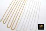 14 K Gold Filled Double Rolo Chains, 2 mm 925 Sterling Silver CH# 766, 1.6 mm Thick Unfinished CH# 865