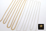 14 K Gold Filled Double Rolo Chains, 2 mm 925 Sterling Silver CH# 766, 1.6 mm Thick Unfinished CH# 865