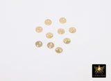 14 K Gold Filled 4 mm Round Disc Connectors, 10 Pc Tiny Flat Gold Blanks # 2245, Minimalist 14 20 Jewelry