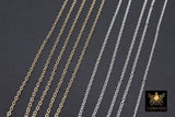 925 Sterling Sliver Dainty Cable Chains, 1.8 mm Genuine USA 14 K Gold Filled CH# 835, Round Delicate Chain CH# 727