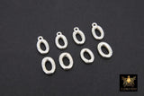 Gold Oval Push Clasp, 10 mm Gold Over 925 Sterling Silver Silver Spring Oval Shaped # 3648, 2 Styles Clip Connector