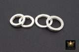 925 Sterling Silver Round Push Clasp, 14 mm 16 mm Silver Round Shaped # 2281, 2 Size Clip Connectors