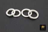 925 Sterling Silver Round Push Clasp, 14 mm 16 mm Silver Round Shaped #2281, 2 Size Clip Connectors